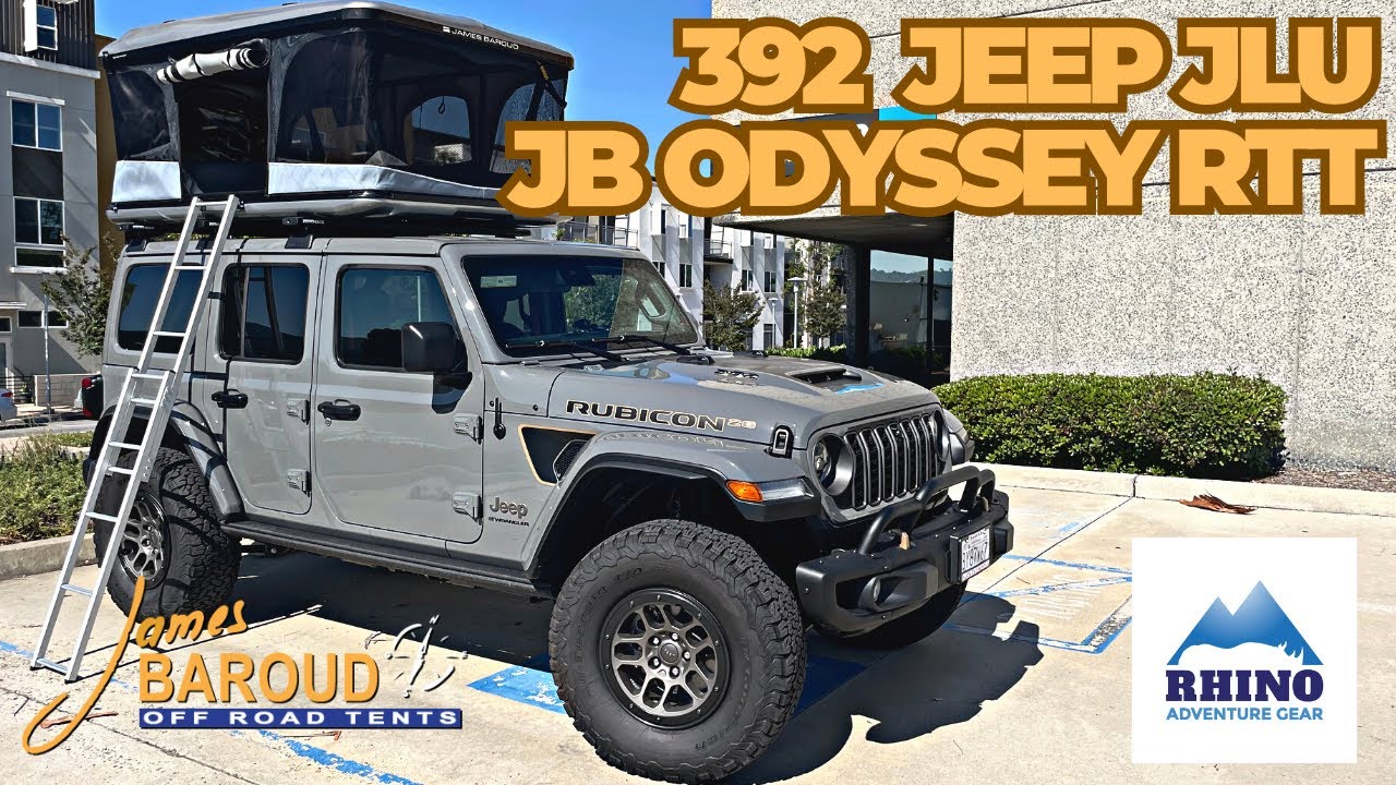 392 Jeep JLU with NEW Metallic Grey James Baroud Odyssey RTT