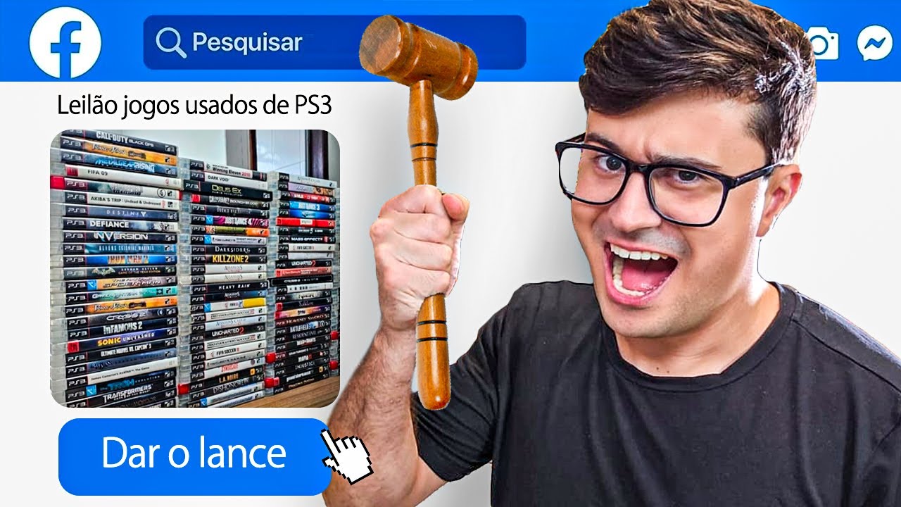 COMPREI vários JOGOS de PS3 em um LEILÃO no FACEBOOK