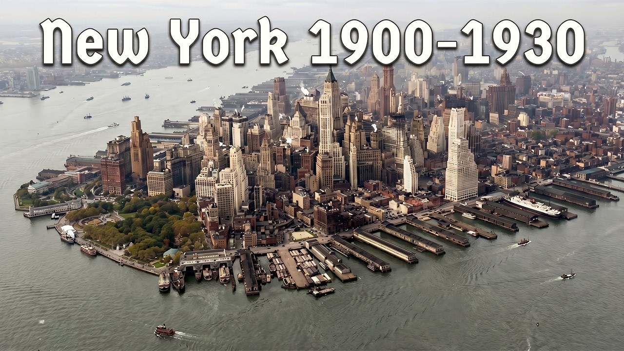 New York 1900-1930: Manhattan Skyline Emerges (AI Reconstruction)