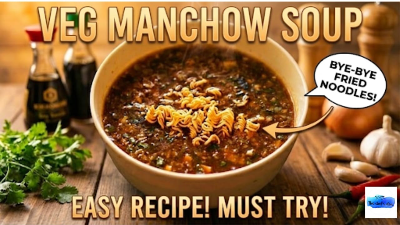 Veg Manchow Soup Recipe | Street Style Manchow Soup | Winter Special Crispy Noodles Soup