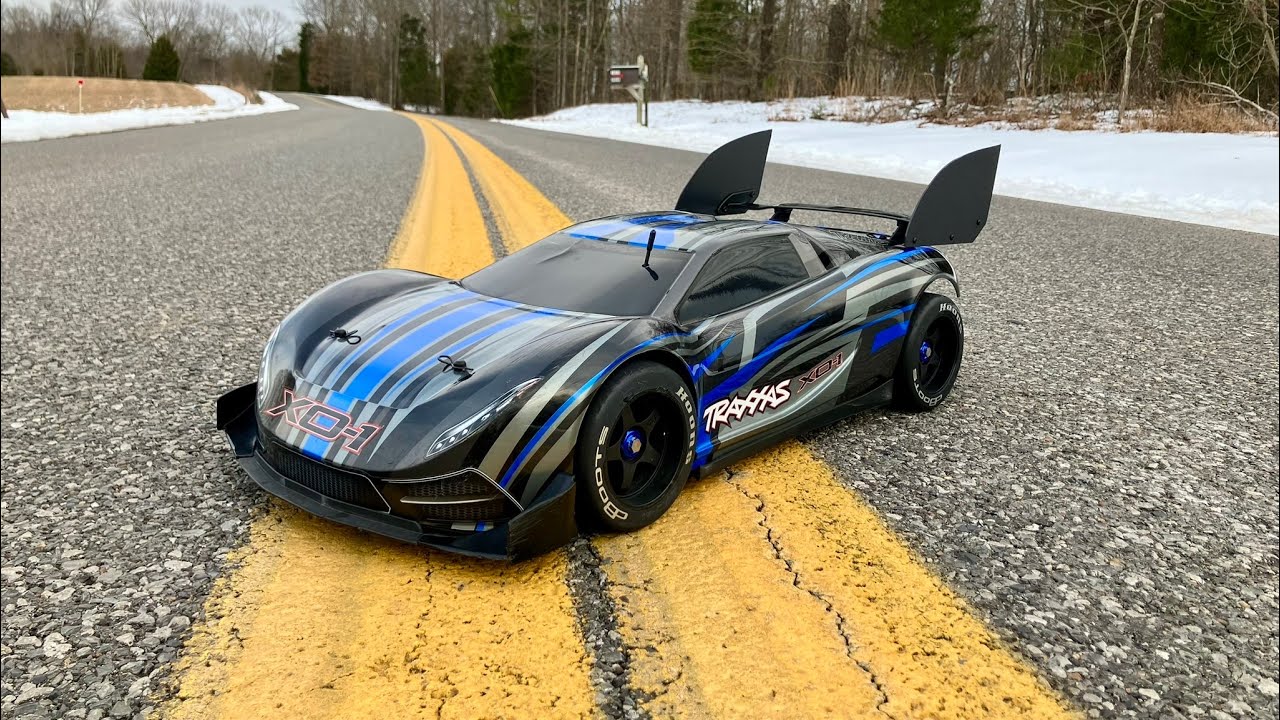106 MPH Traxxas XO-1 Stock Motor Speed Run on 6s
