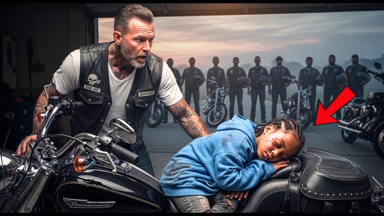 Biker Found a 7-Year-Old Black Girl Sleeping on His Harley — 97 Hells Angels Arrived… He Wept