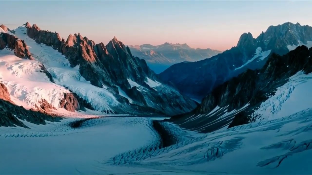 🌟 Frozen Horizons ❄️🏔️ | Aerial Winter Mountains Wonderland & Lakes with Ambient Piano & Sax Jazz