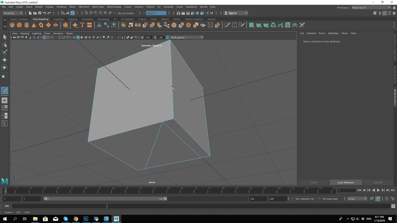 Maya 2019 bug with symmetry and multi cut tool