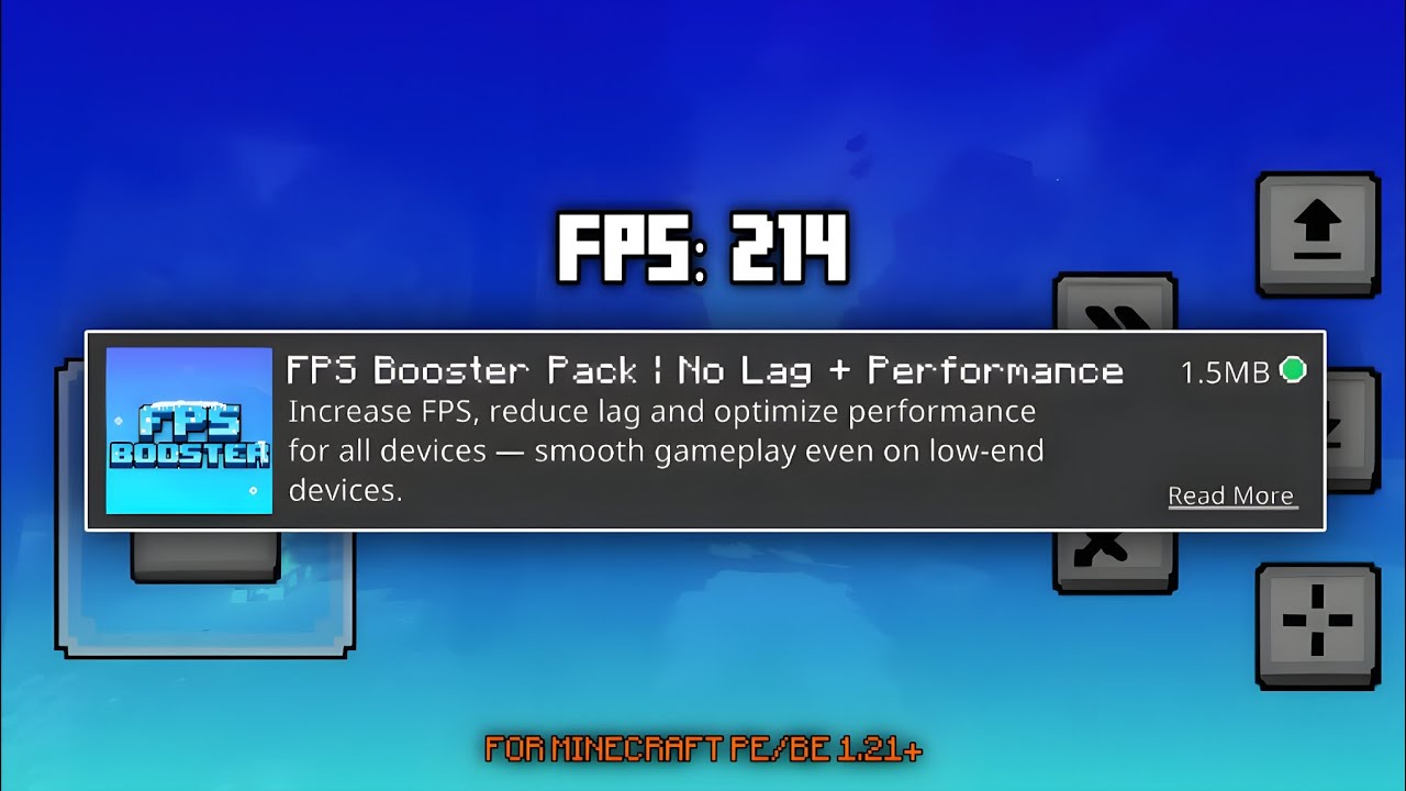 FPS Booster V1.1 Texture Pack For MCPE 1.21+ 🔥| [BOOST FPS]