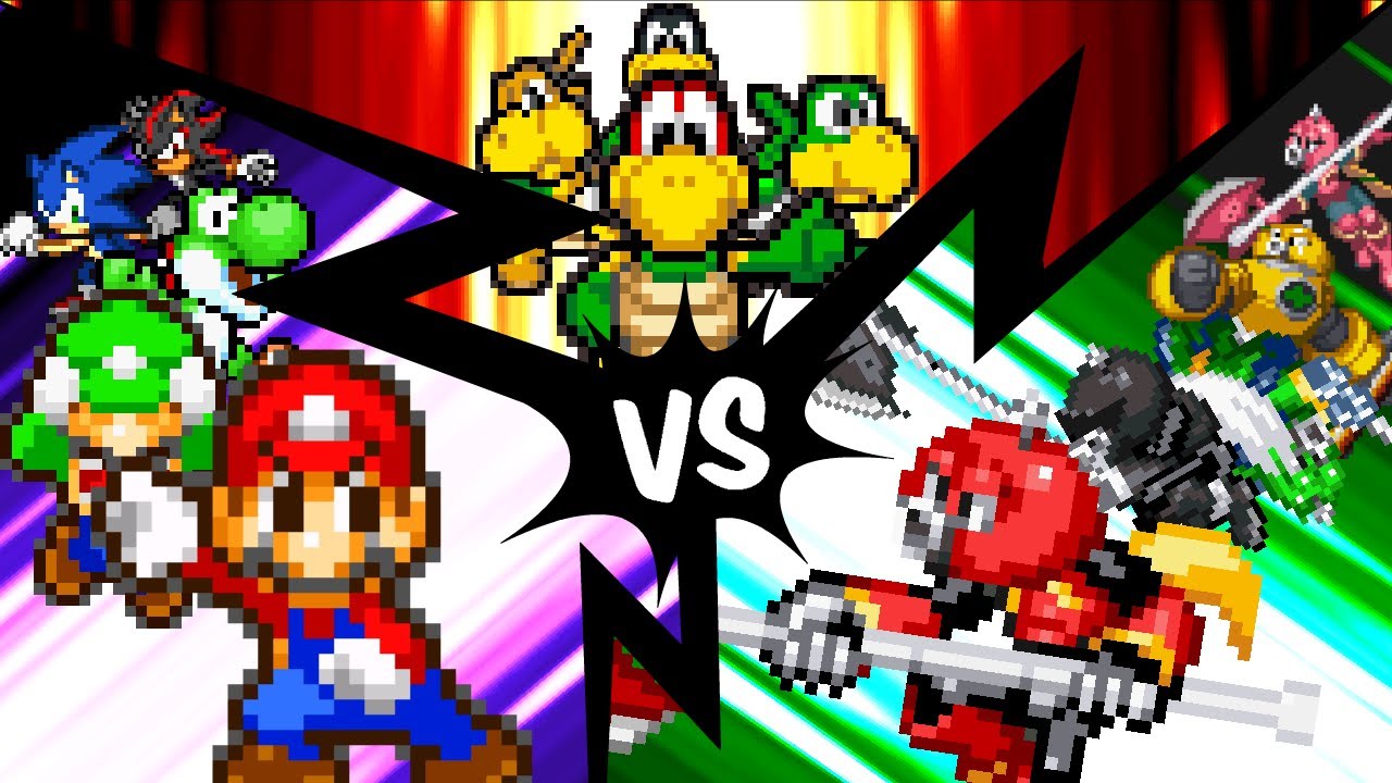 SMBZ Battle Reanimated: Team Mario Vs. Koopa Bros. Vs. Axem Rangers