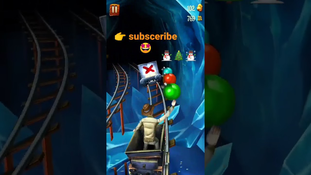 😱 Rail Rush Game Christmas Map 🎄 #rail #short #video