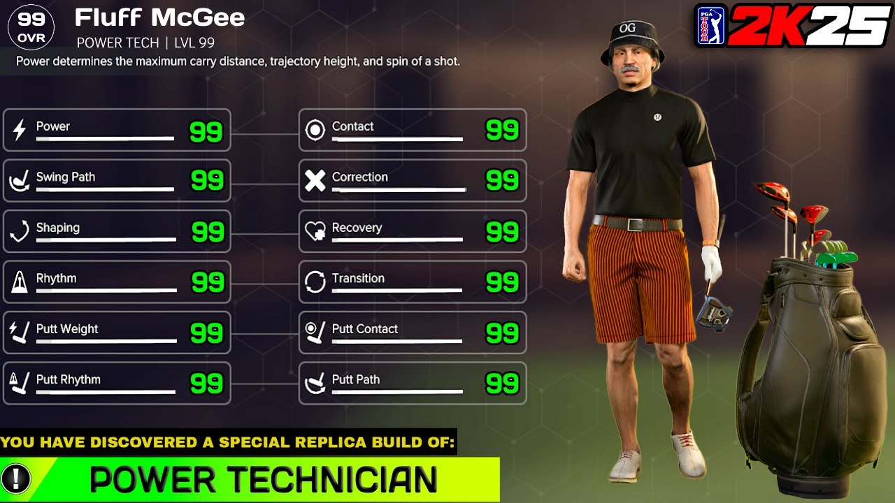Best Power Technician Build in PGA Tour 2K25 &ndash; Max Distance & Precision!