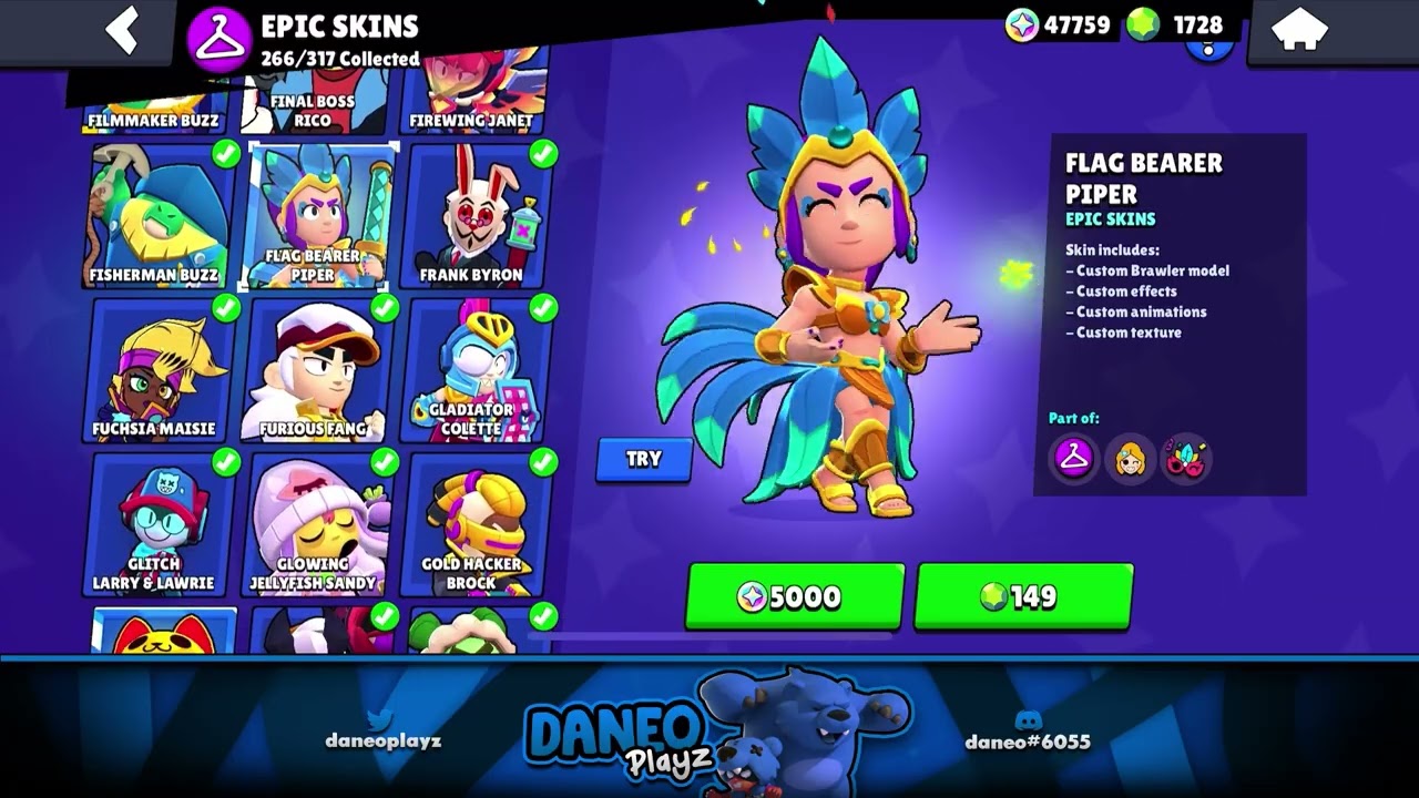 State of my Account :: Skins :: Brawl Stars 