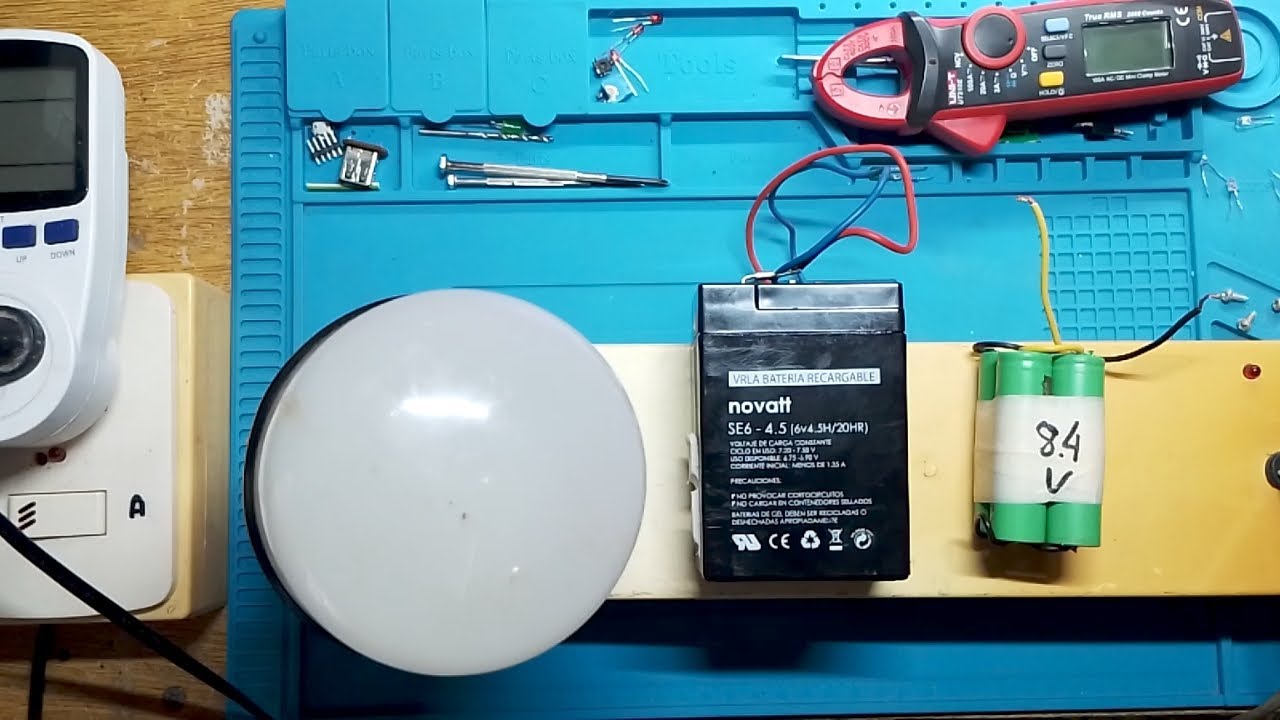 luz de emergencia modificada a litio baterías 🔋 18650