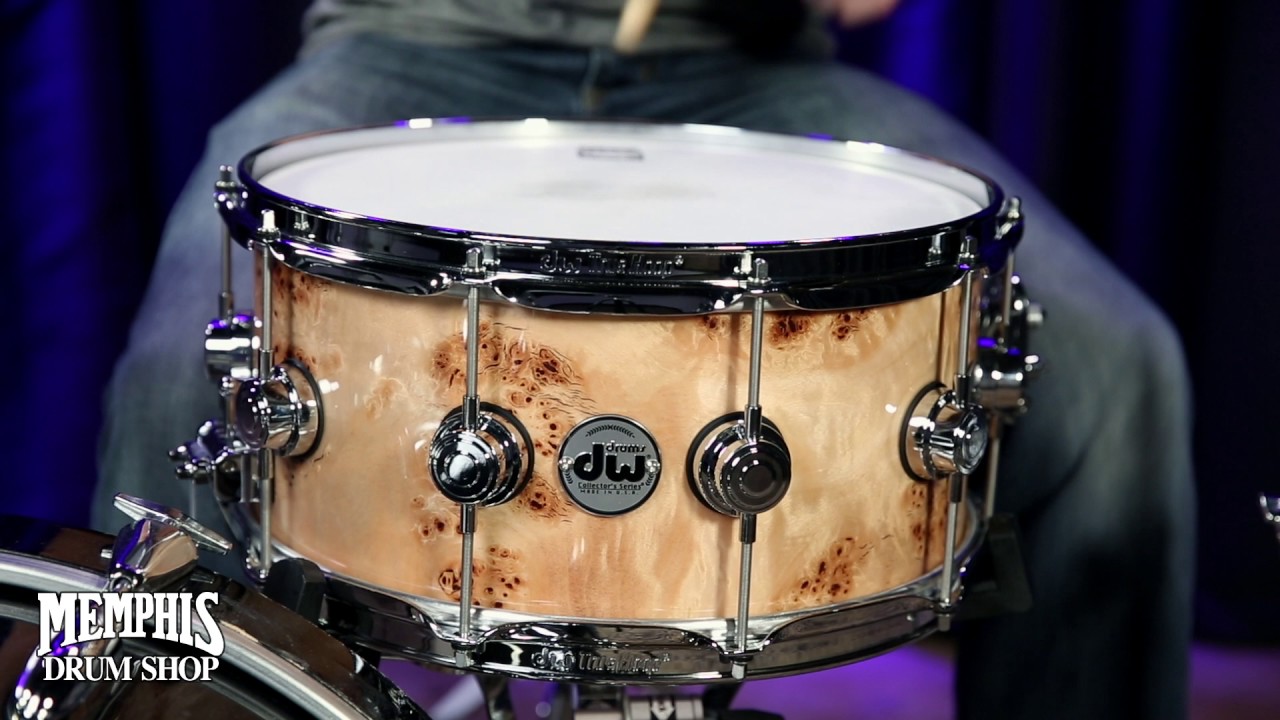 DW 14x6.5 Collector's Series Exotic Mappa Burl Maple/Mahogany Snare Drum