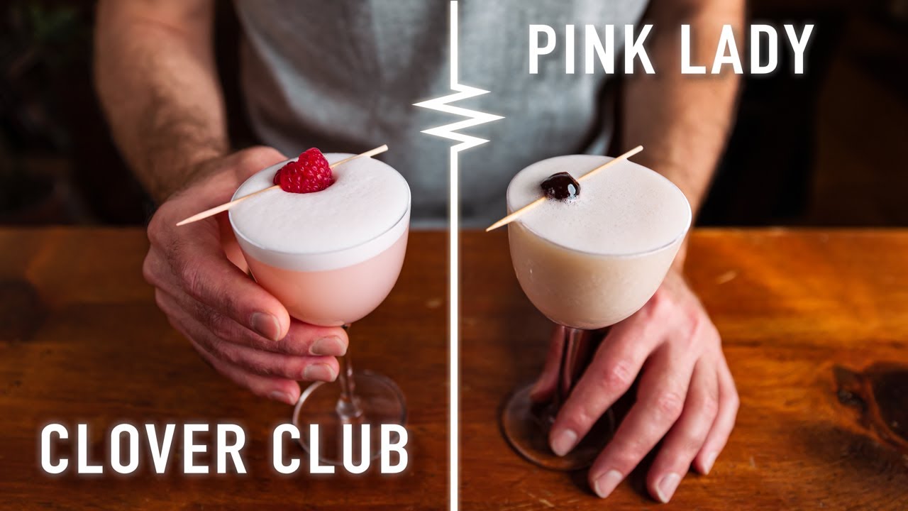 Clover Club vs The Pink Lady - two similar drinks