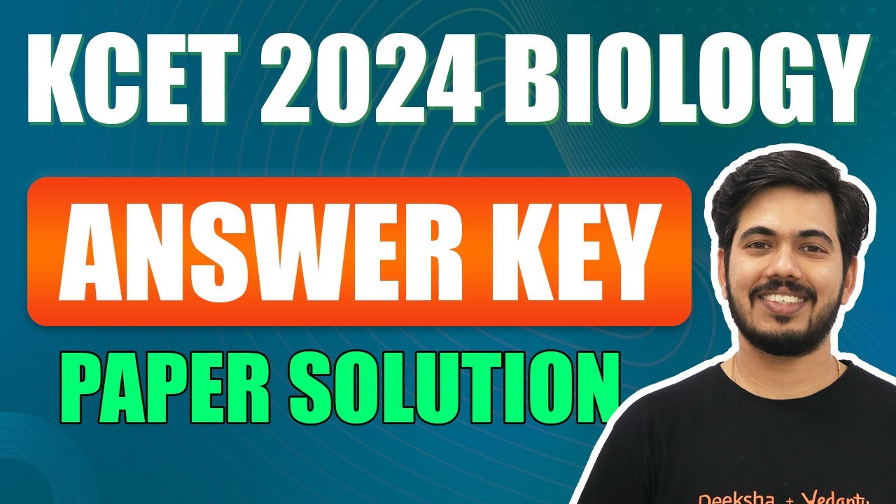KCET 2024 Biology Answer Key & Paper Solution | KCET Bio Ans Key