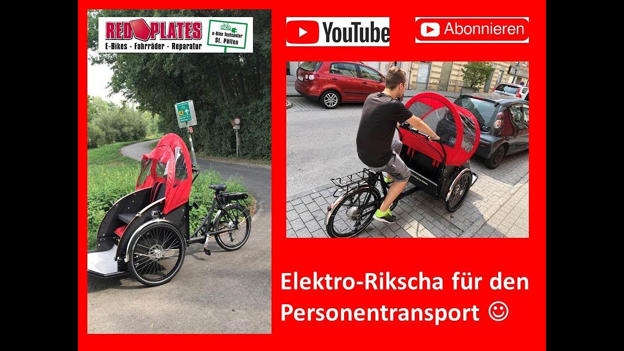 E-Rikscha f&uuml;r den Personentransport - Christania Elektro-Lastenfahrrad