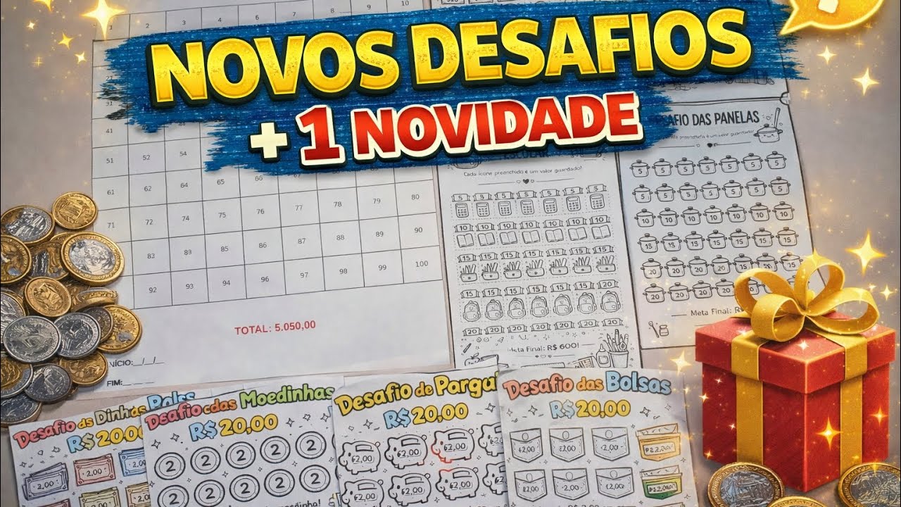 MEUS NOVOS DESAFIOS + 1 NOVIDADE 