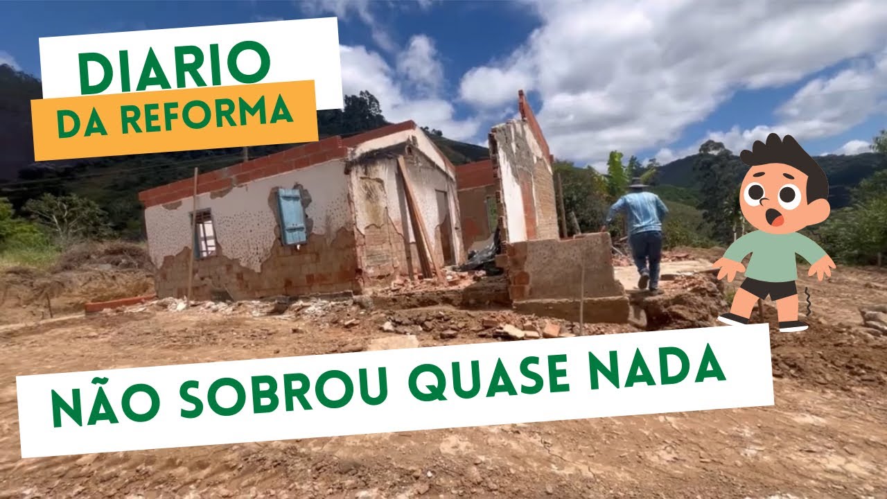 Mais um dia de obra 🚧 papai está trabalhando muito / Nosso cantinho na roça #006 