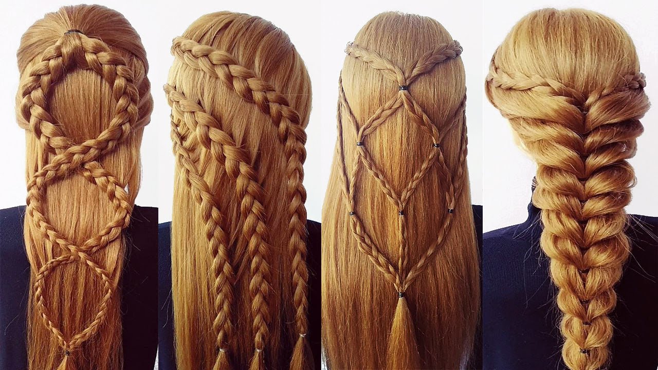 4 Unique & Antique Hairstyles 😍 Try on Quick Braided Hairstyles 😍 Coiffures avec Tresses
