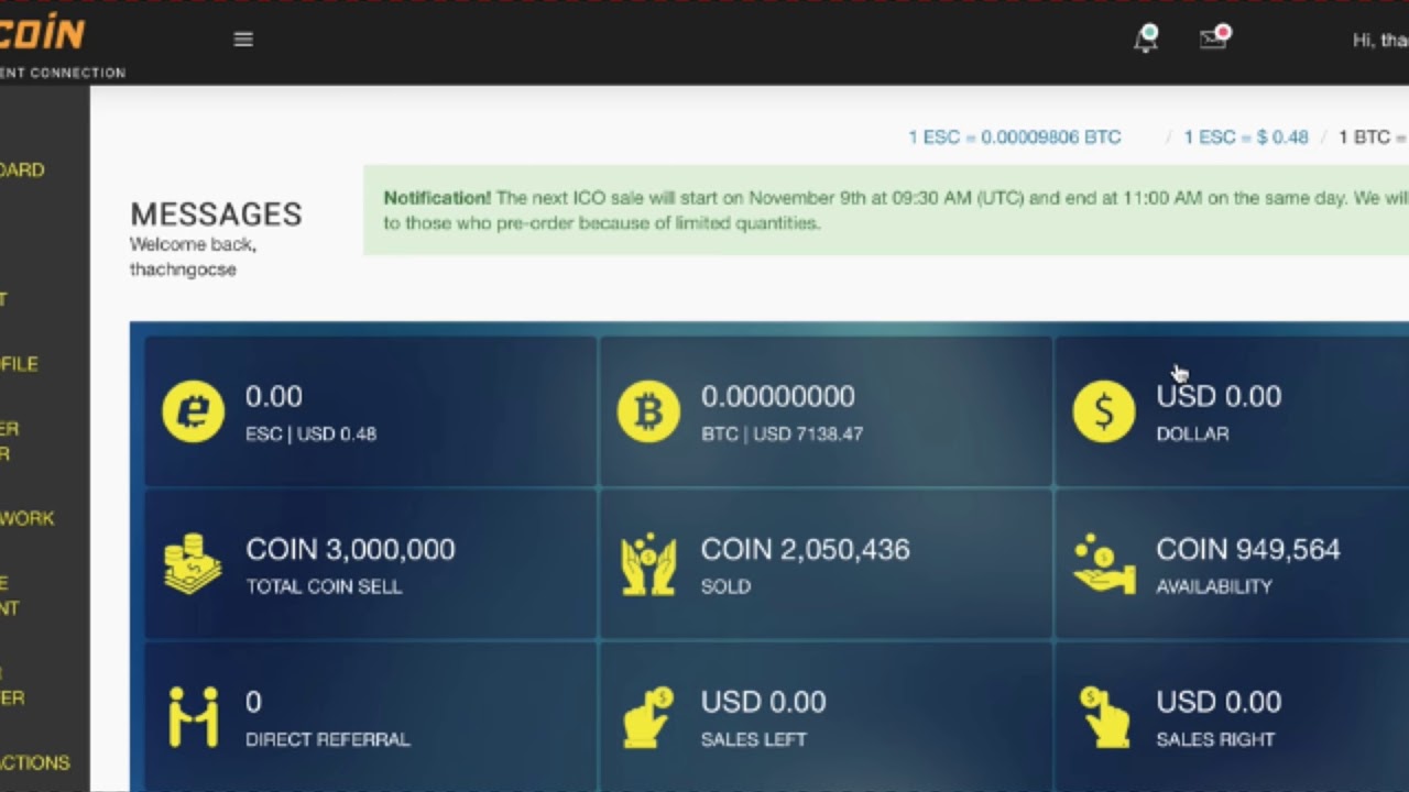 (Escoin) How to buy ICO ESCOIN  - LenDing DavorCoin - HexTraCOin - Hydrocoin - RegalCOin