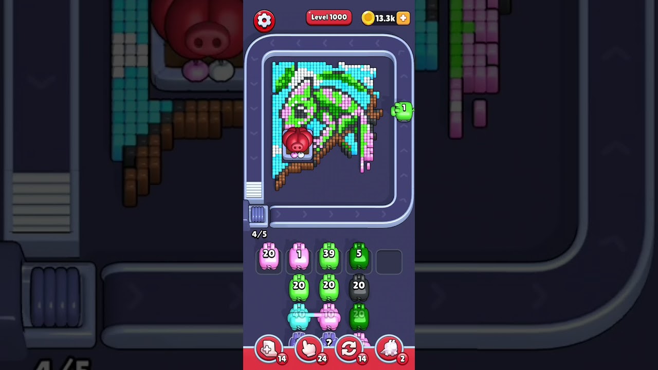 Pixel Flow Level 1000 Solution No Commentary 