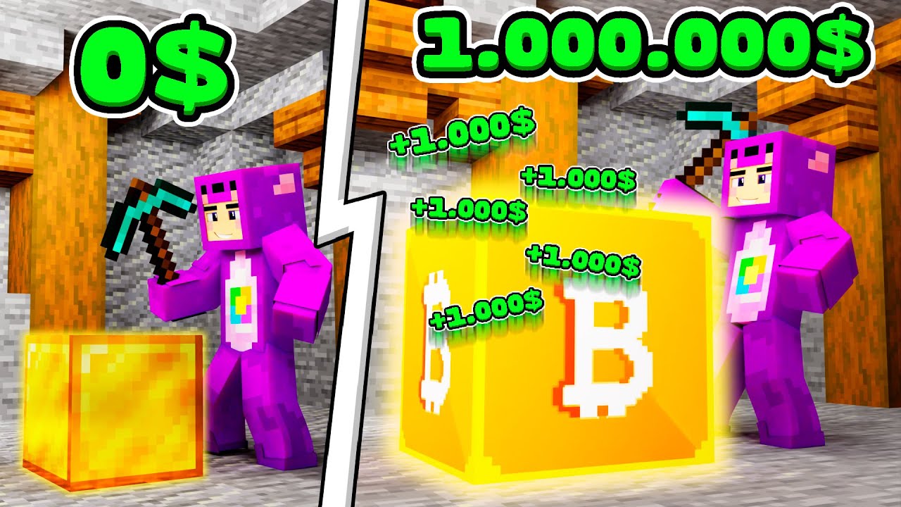PASO de VAGABUNDO a MILLONARIO en MINECRAFT - VENDIENDO MINERALES PRECIOSOS 💎