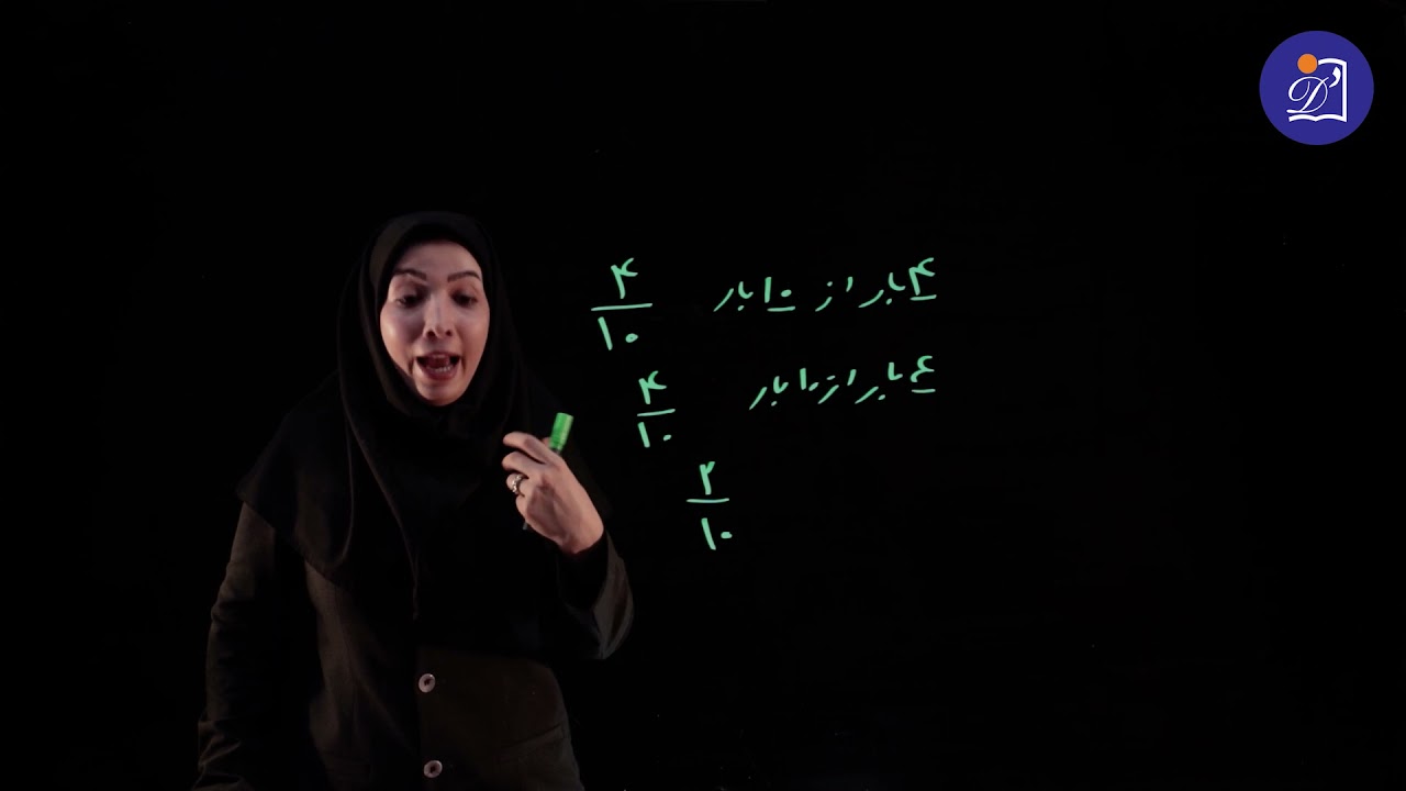 دبستان دی - پایه سوم - ریاضی  - فصل 7  آمار و احتمال - مبحث احتمال و مخروط
