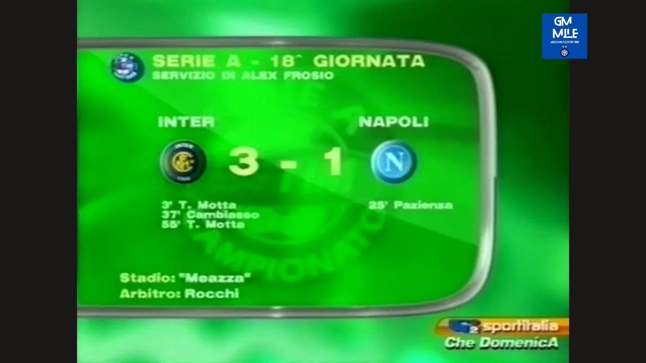 2010-11 (18^ - 06-01-2011) INTER-Napoli 3-1 [T.Motta,Pazienza,Cambiasso,T.Motta] Servizio SI2