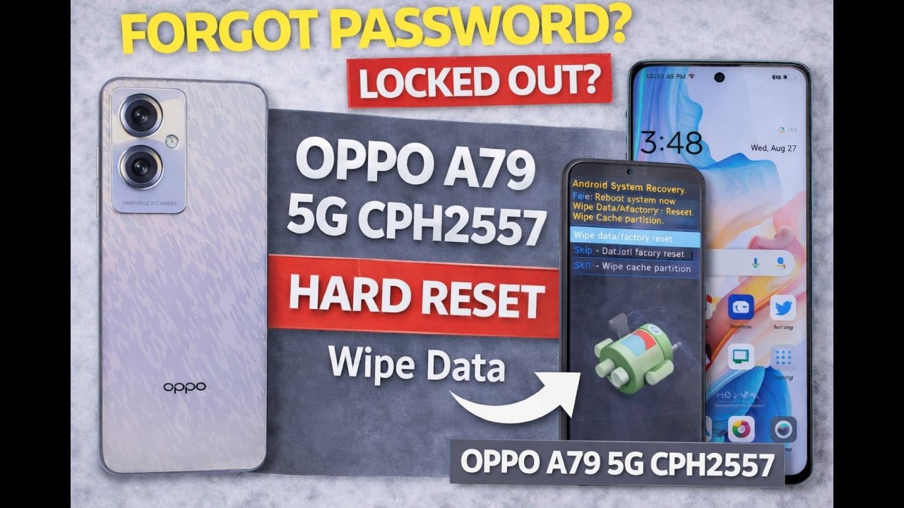 How to Hard Reset Oppo A79 5G (CPH2557) – Factory Reset Pin & Screen Lock Removal