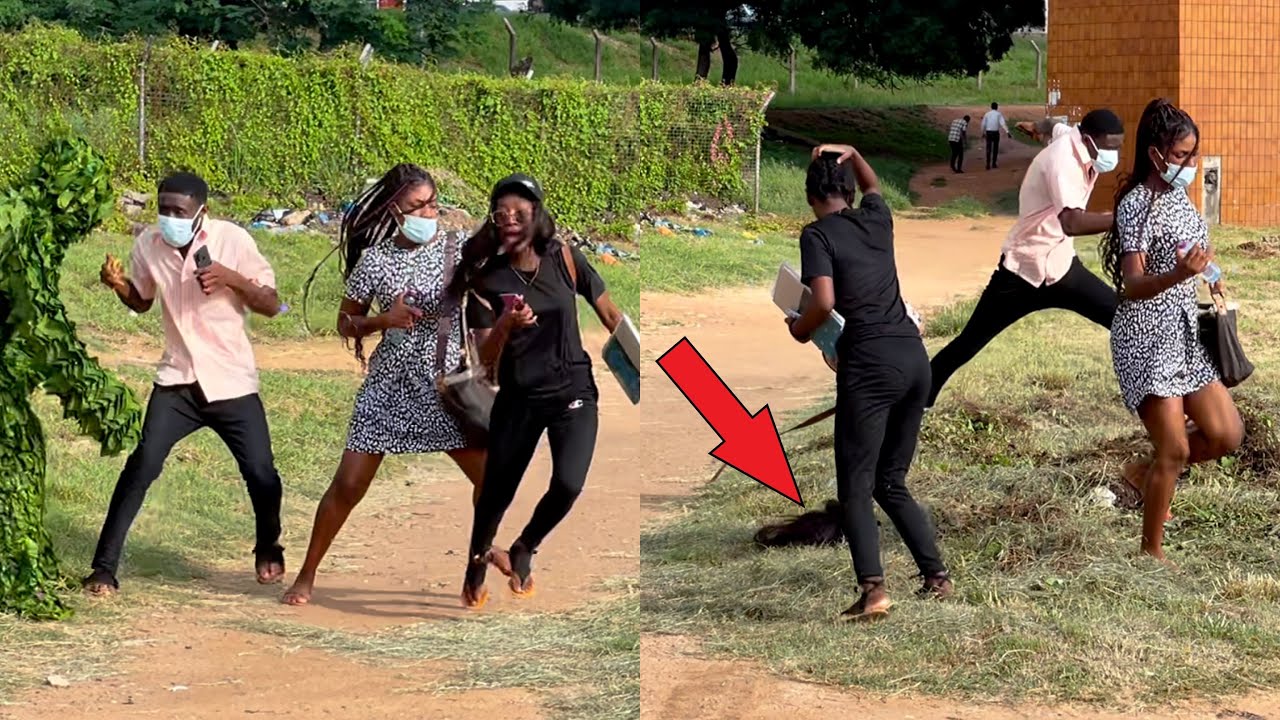 She almost fainted! Bushman Prank