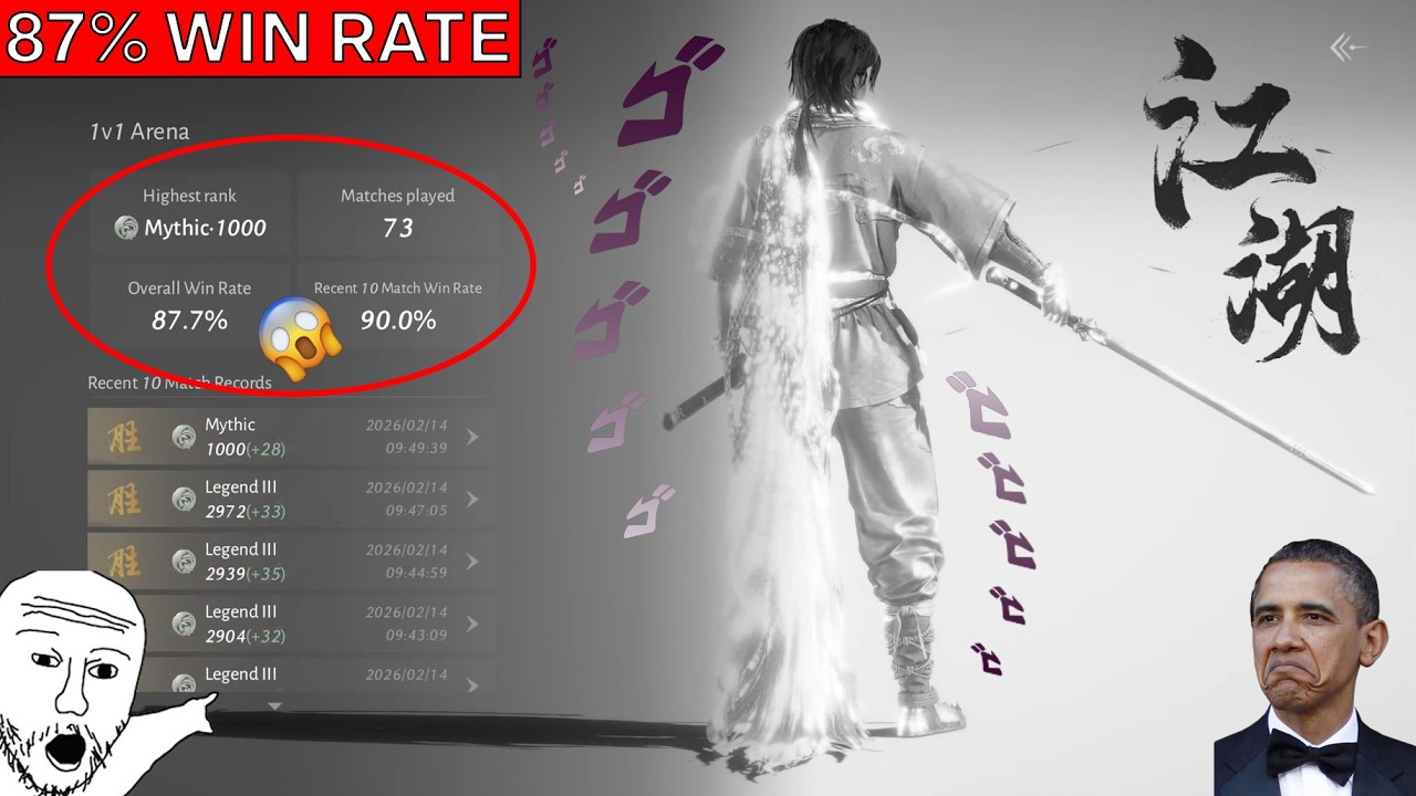 87% Win Rate Unranked to Mythic Patch 1.3 \ Twinblades Nameless Sword \ Where Winds Meet 1v1 PvP