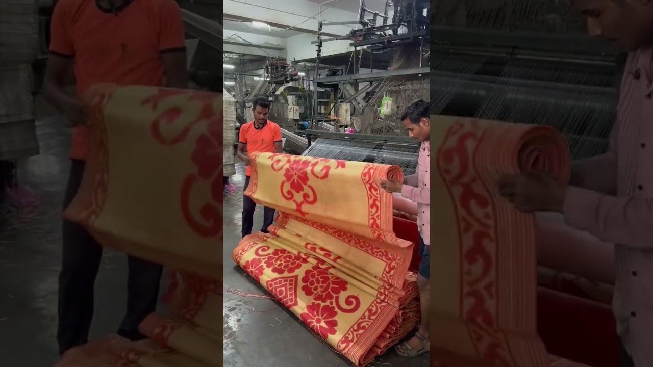 how plastic mat are made in factory #plastic #factory #chatai #chataikadesgn