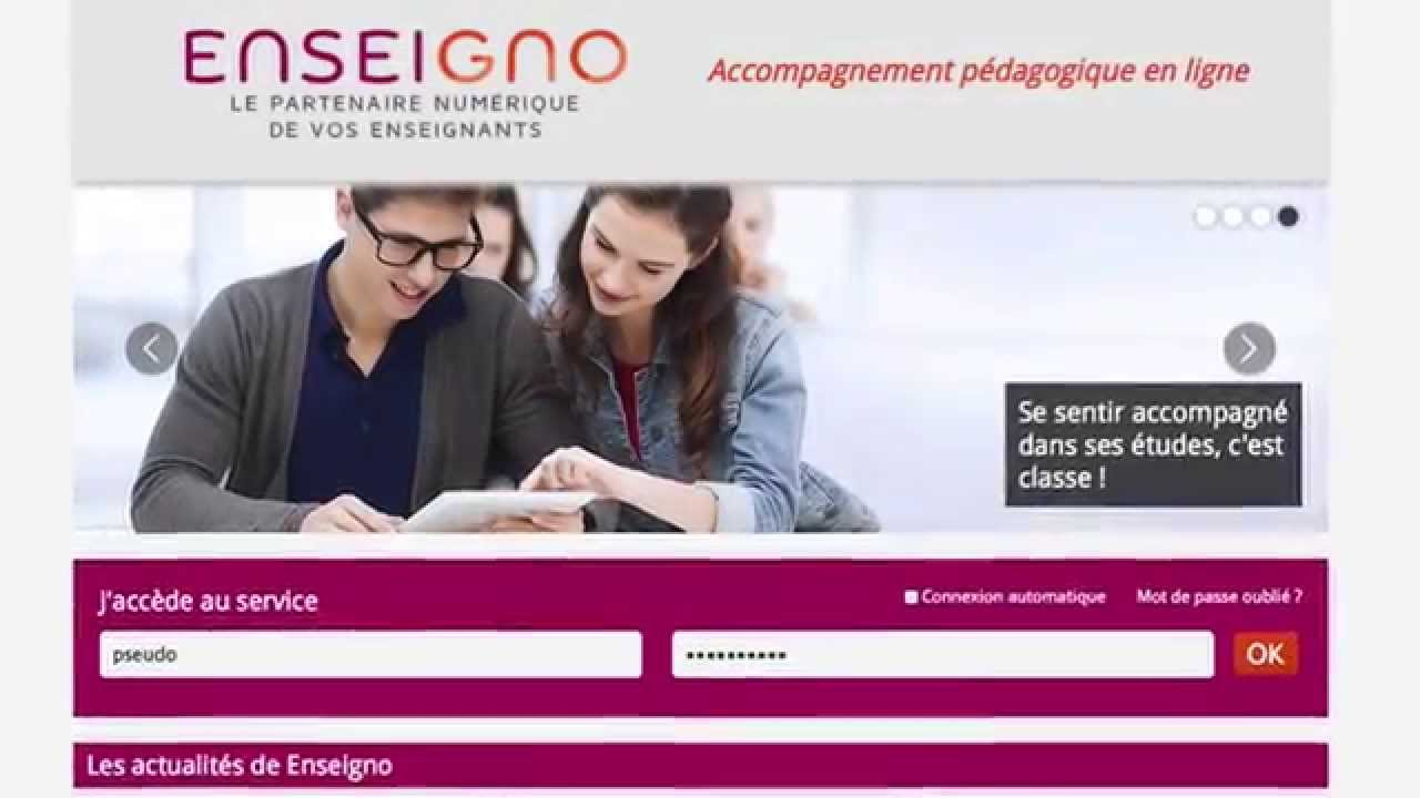 Enseigno, la plateforme de ressources p&eacute;dagogiques et de suivi scolaire des enseignants