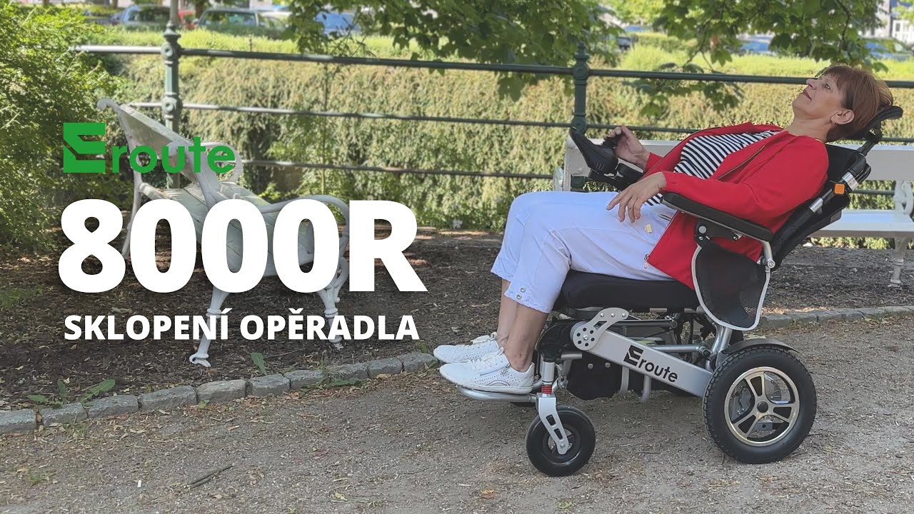 Eroute 8000R – Automatické sklopení opěradla – Lehký elektrický invalidní vozík
