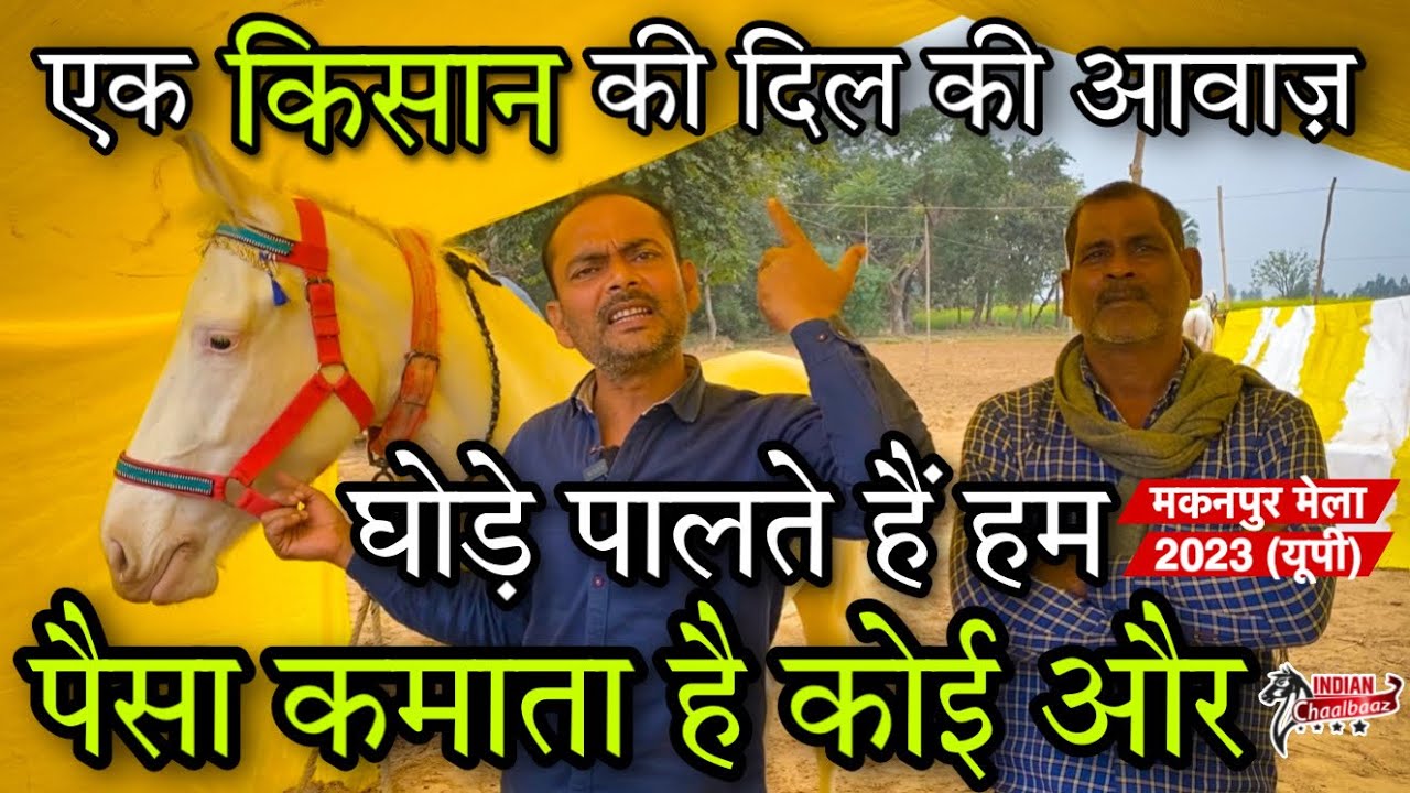 एक किसान की दिल की आवाज़ घोड़े पालते हैं हम पैसे कमाता है कोई और 9956049408 Makanpur Mela 2023 (UP)