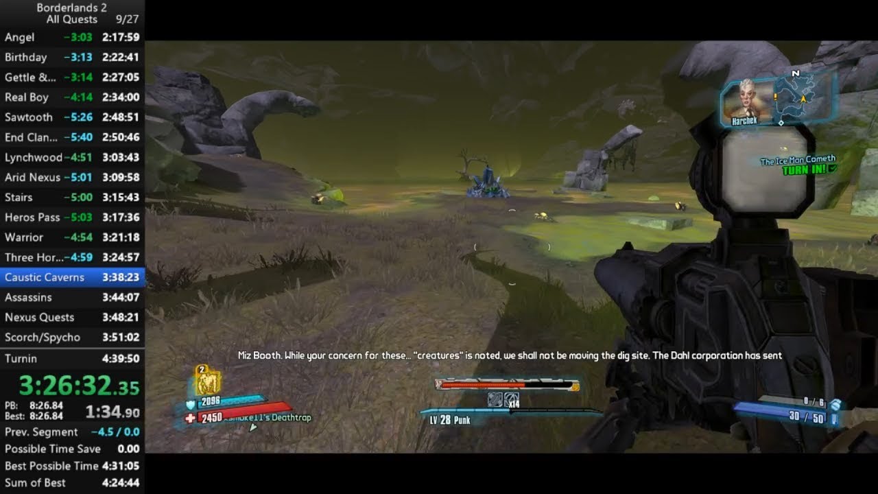 Borderlands 2 All Quests speedrun in 4:32:22