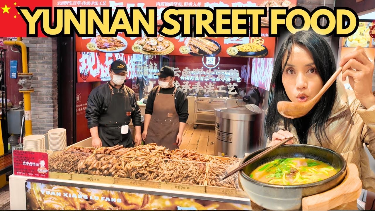 China Street Food Crawl 🇨🇳 Kunming Ancient Street Tour