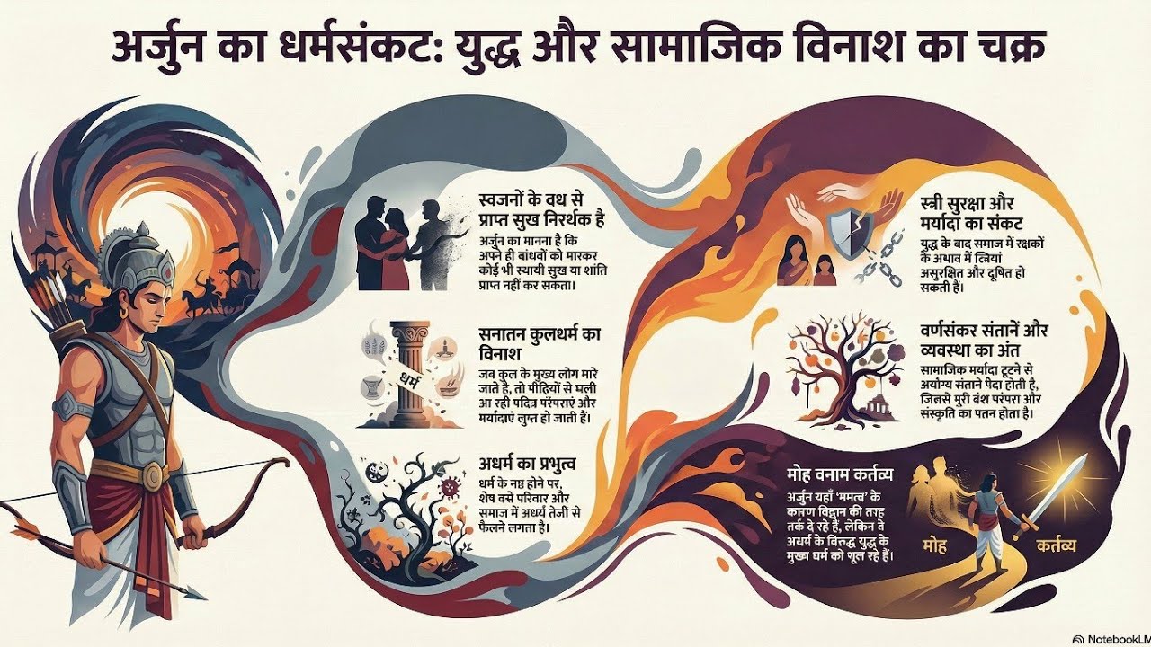 સંપૂર્ણ ભગવદ્ ગીતા અધ્યાય1 અર્જુન નો ભય#કુળનાશનીસામાજિકઅસરો #કૃષ્ણ #અર્જુન 