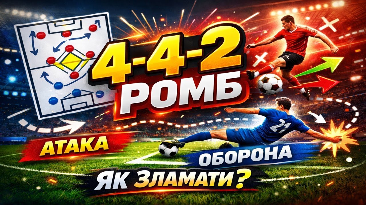Як грати в 4-4-2 ромб? Повний розбір
