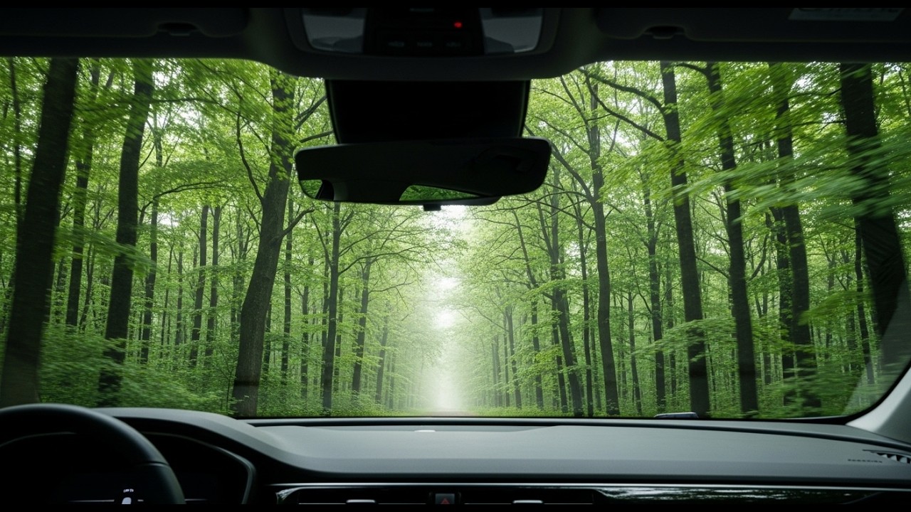 Calm Your Mind Quiet Forest Drive | Positive Affirmations Positive Energy Reset