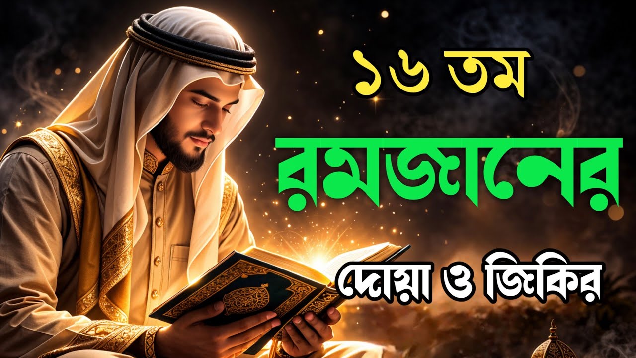 পবিত্র রমজানের ১৬ তম দিনের গুরুত্বপূর্ণ দোয়া ও জিকির। দোয়াটি বেশি করে শুনুন_Best Dua In Ramadan 2026