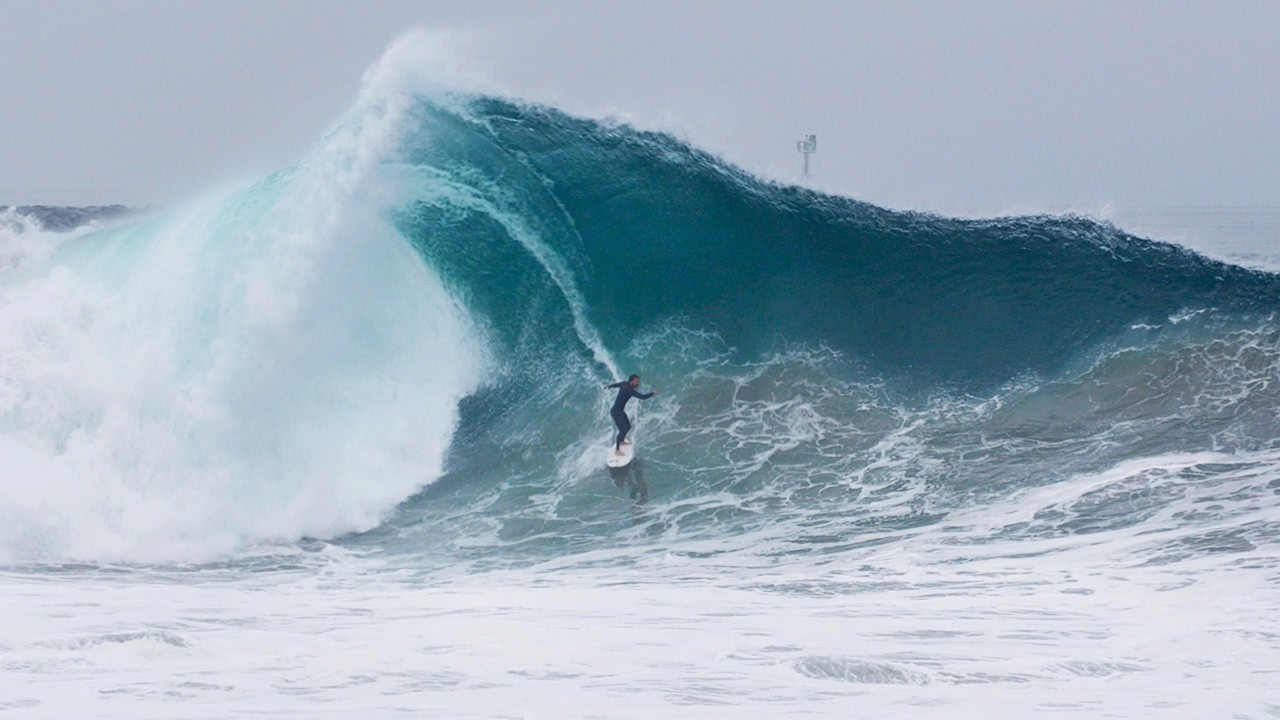 Historic 20ft Surf at The Wedge in Newport Beach! (RAW 4K)