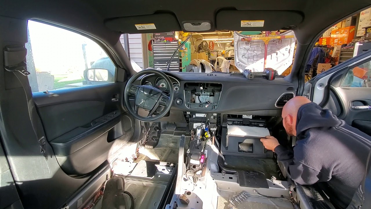 How to remove Chrysler 200 and Dodge adventure airbag dash removal