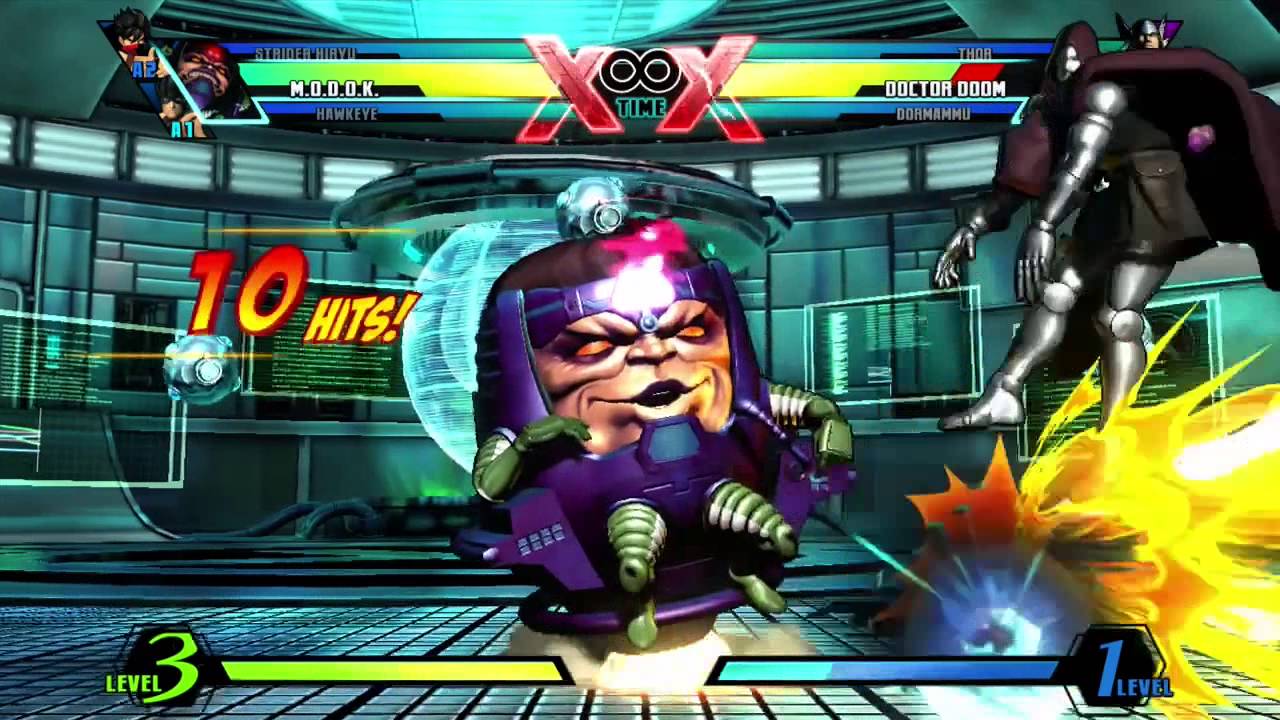 UMVC3 {{Hawkeye, Modok, Strider}} Combo Video