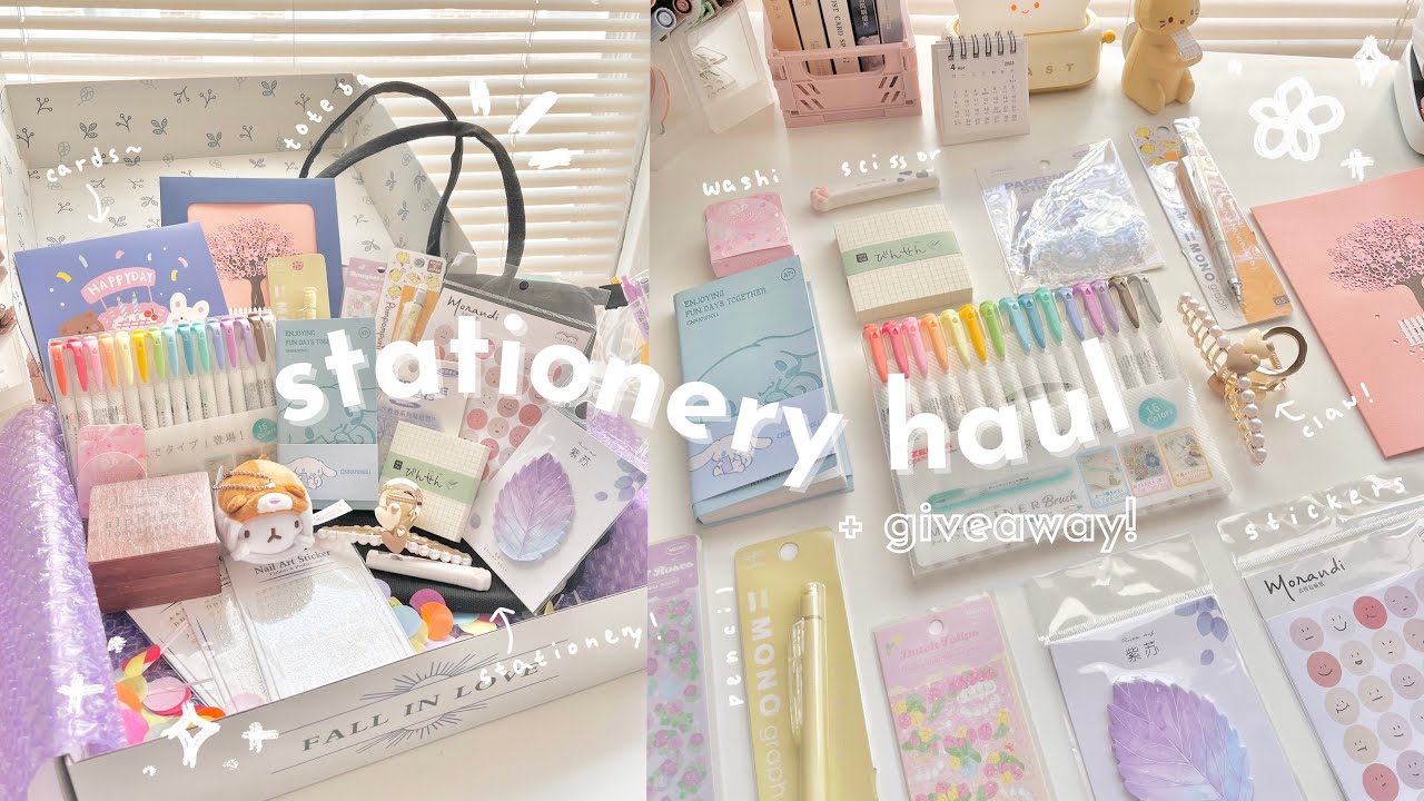 🍧 huge stationery haul + giveaway // stationery pal unboxing, cute & aesthetic items!