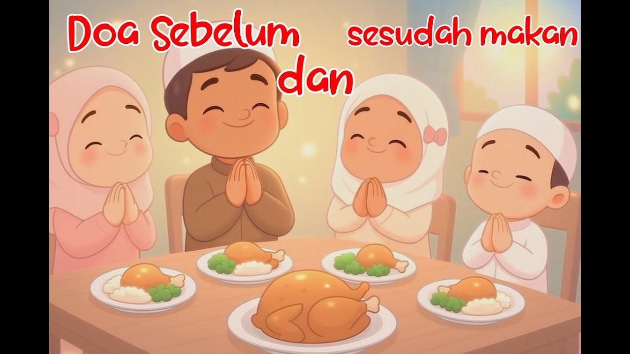 Lagu Anak Islami - Doa sebelum dan sesudah makan - Yuk belajar sambil bernyanyi