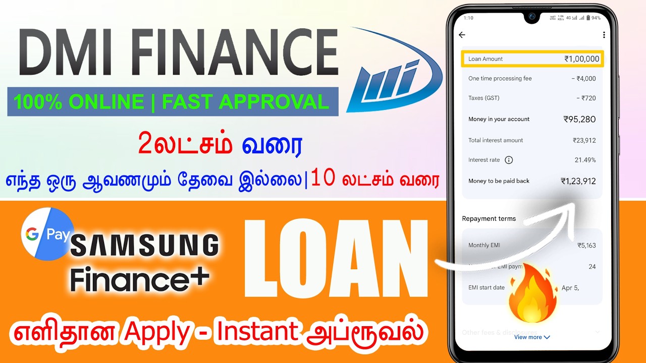 DMI Finance Personal Loan Apply Online 2026 | Complete Details | Loan App Tamil | Instant Loan App