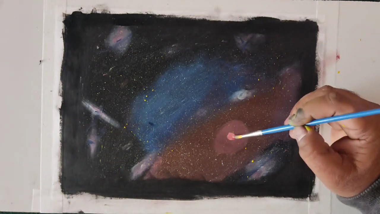 How to || creativity relaxing deep space || drawing color tv || 