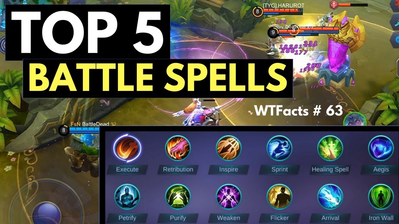 TOP 5 Best Battle Spells | WTFacts # 63 | Mobile Legends