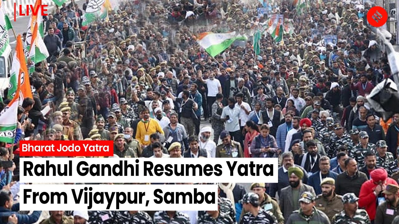 LIVE- Bharat Jodo Yatra: Rahul Gandhi Resumes Yatra From Vijaypur In Samba, J&K