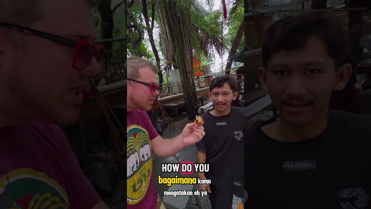 Американец ест пуки и думает, что это печенье #streetfood #indonesianfood #jakarta #pukis #kuepukis