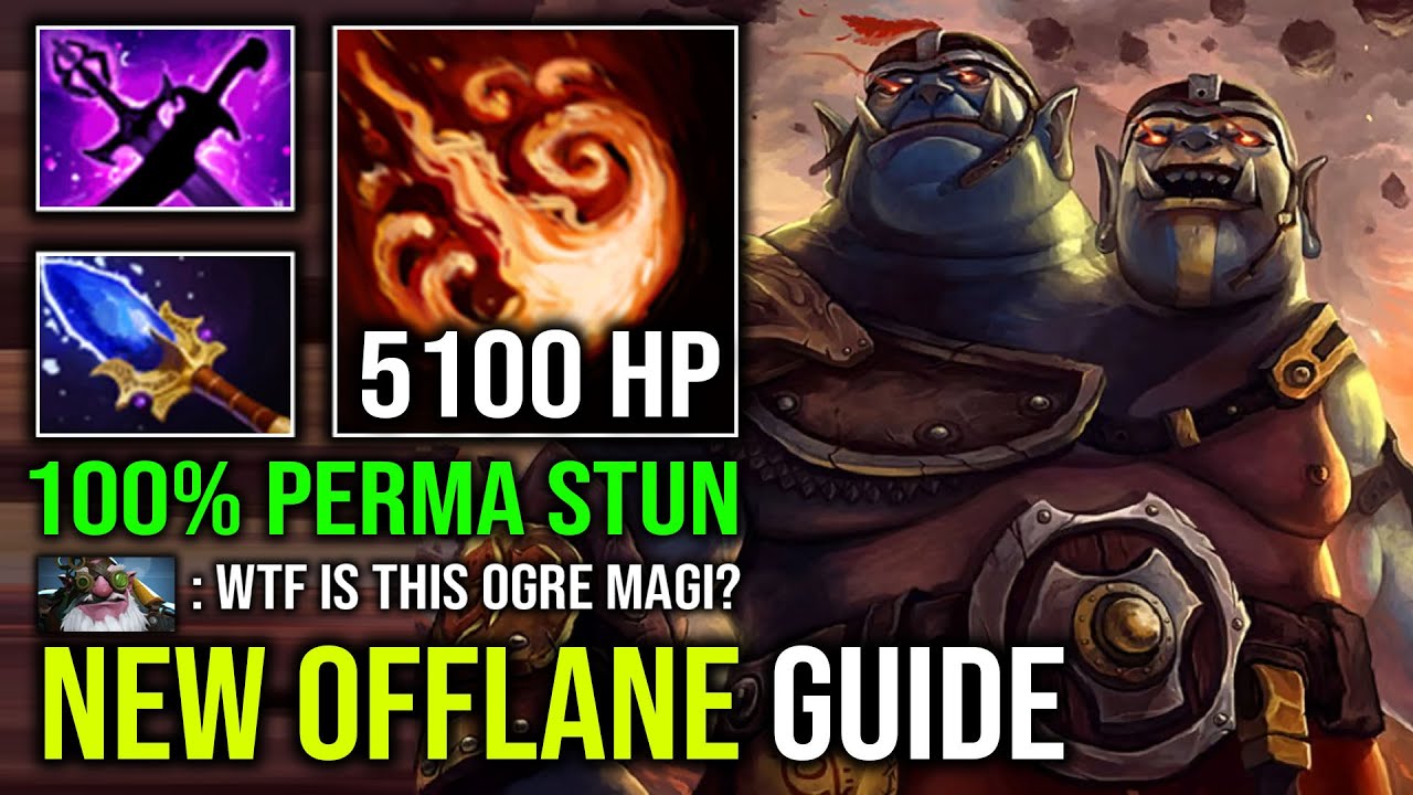 How to 100% Delete Offlane 5100 HP Raid Boss Carry 100% Perma Stun Lock Multicast Ogre Magi Dota 2